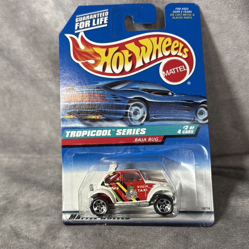 Hot Wheels 1998 Tropicool Series #694 Baja Bug White w/ 5SPs Malaysia Base New